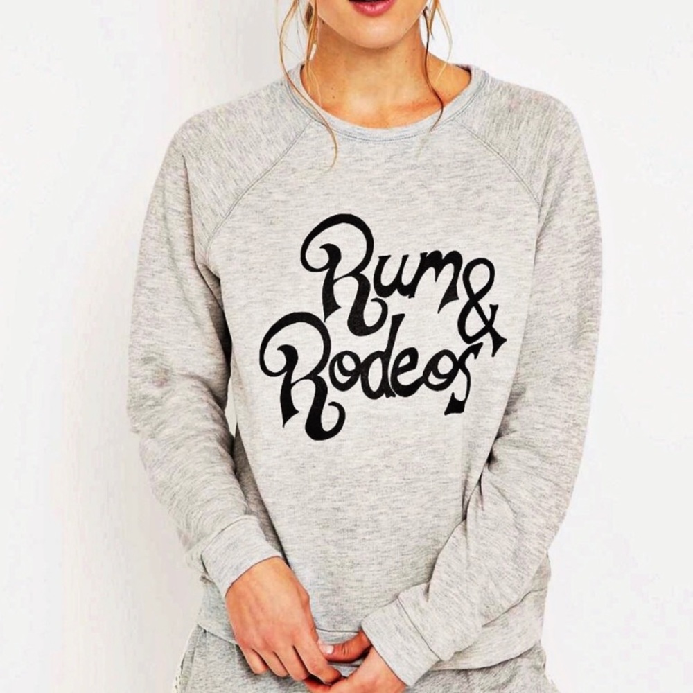 MINKPINK Rum & Rodeos Graphic Crewneck Sweatshirt